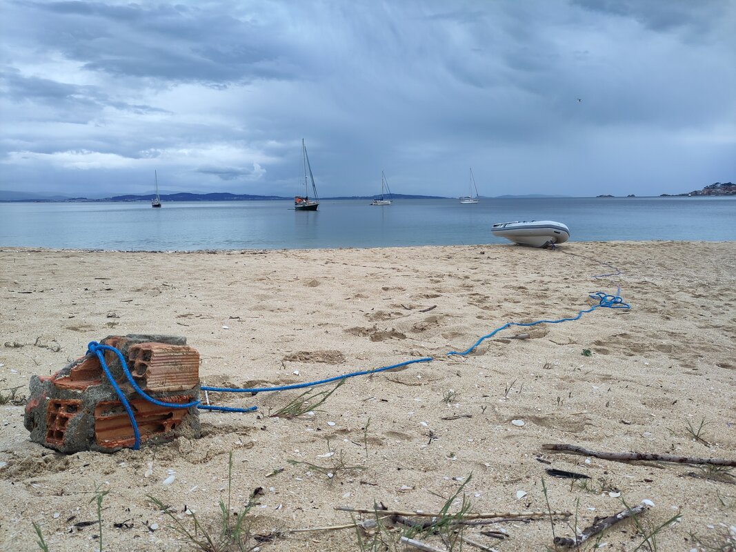 Dinghy on beach